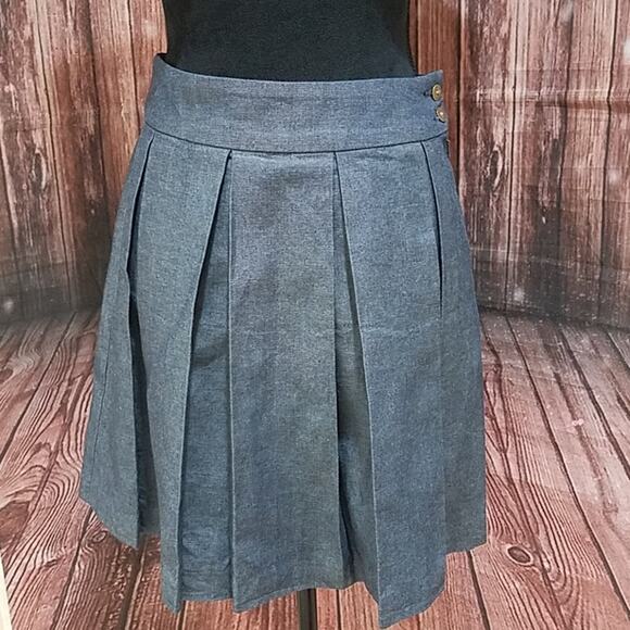 Tommy Hilfiger 100%  COTTON Box Pleat Skirt sz 2 - Picture 2 of 8
